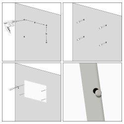 Infrapunapaneeli 520 W 920 x 620 x 15 mm seinäasennus