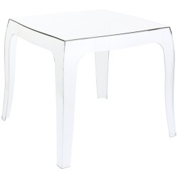 Neliönmuotoinen ulkosivupöytä polykarbonaatista - säänkestävä ja tyylikäs