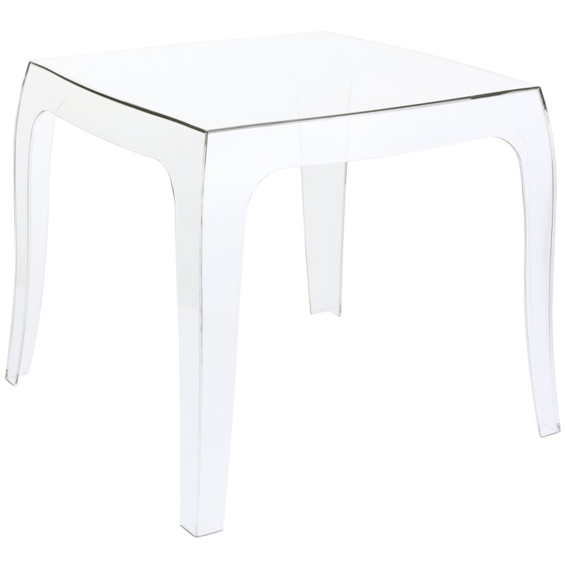 Neliönmuotoinen ulkosivupöytä polykarbonaatista - säänkestävä ja tyylikäs