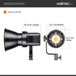 Walimex pro LED Niova 80 Compact Bi-Colour 80 W LED-videovalo, Bowens-liitäntä, säädettävä värilämpötila