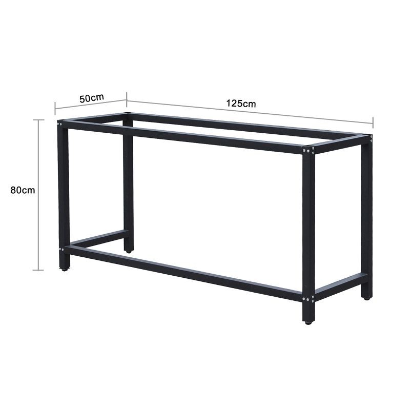 Työpöydän runko 125 x 50 x 80 cm, musta, kantavuus 250 kg, korkeussäädettävä