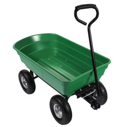 Puutarhakärry kippaavalla lavalla 75 l 240 kg vihreä
