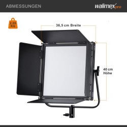 Walimex pro Soft LED 520 Brightlight Bi-Color LED-paneelivalaisin, 40 W, 3200-5600 K, LCD-näyttö