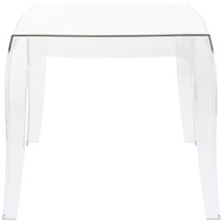 Neliönmuotoinen ulkosivupöytä polykarbonaatista - säänkestävä ja tyylikäs