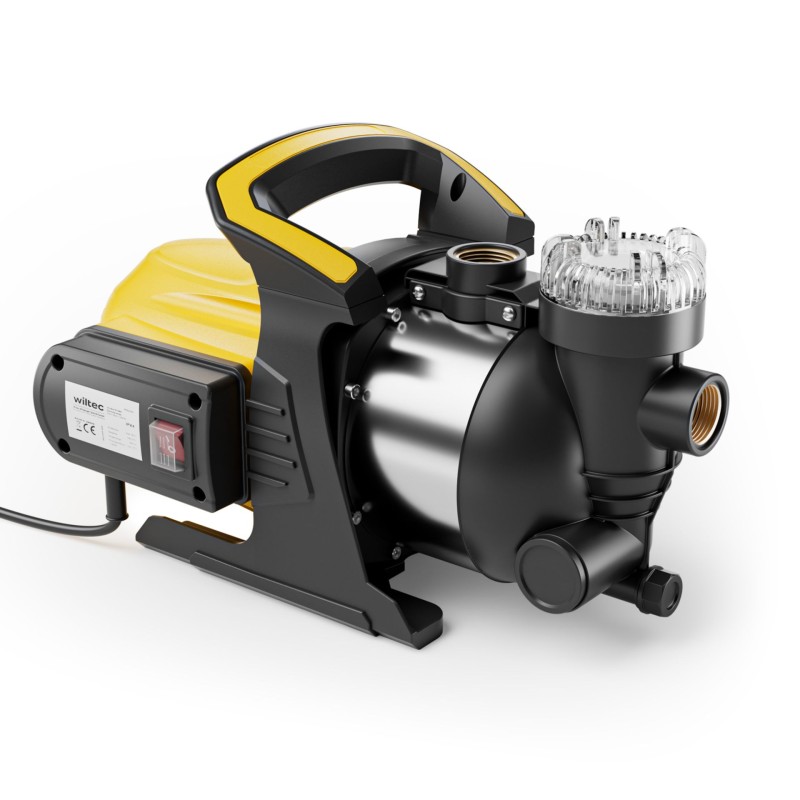 Puutarhapumppu 1200 W, 3800 l/h, ruostumaton teräs, esisuodatin