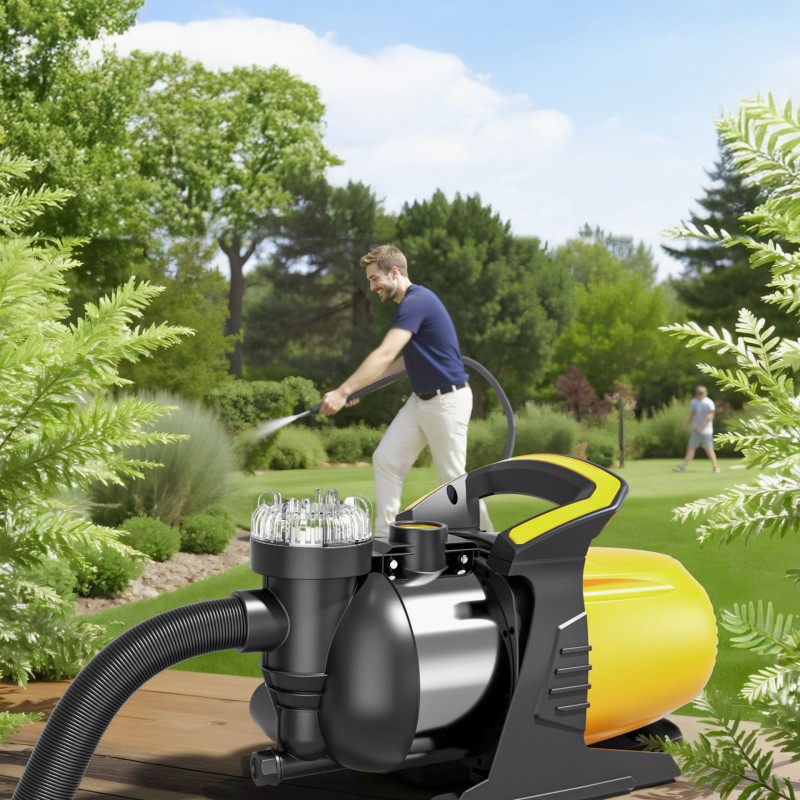 Puutarhapumppu 1200 W, 3800 l/h, ruostumaton teräs, esisuodatin
