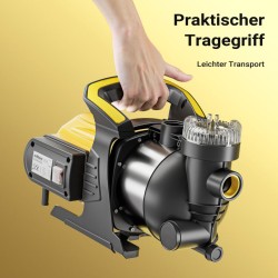 Puutarhapumppu 1200 W, 3800 l/h, ruostumaton teräs, esisuodatin