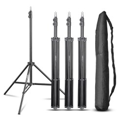 Walimex pro WT-803 valaisinjalkojen setti 4 kpl, alumiini, korkeus 208 cm, musta
