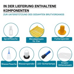 Automaattinen haudontakone 48 munaa täisautomaattinen kääntö lämpötila ja kosteuden säätö keltainen