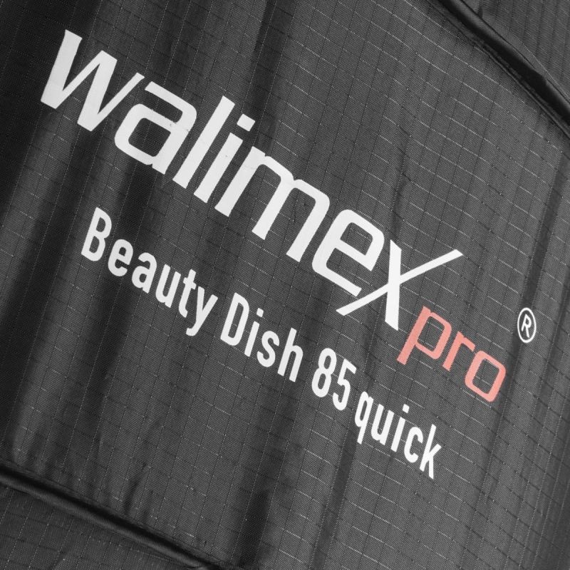 Walimex pro Studio Line Beauty Dish -softbox 85 cm, hopea, Aurora/Bowens-adapteri, kenno, diffuusorit, laukku