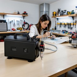 Airbrush-kompressori AS18TB 1/6 PS, 20-23 l/min, 1 l säiliö