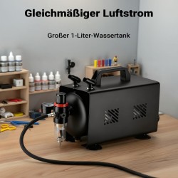 Airbrush-kompressori AS18TB 1/6 PS, 20-23 l/min, 1 l säiliö