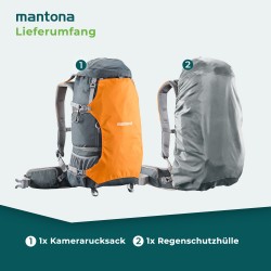 Mantona elementsPro 40 Kamerareppu oranssi 210 x 300 x 600 mm