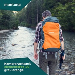 Mantona elementsPro 40 Kamerareppu, oranssi, 210 x 300 x 600 mm