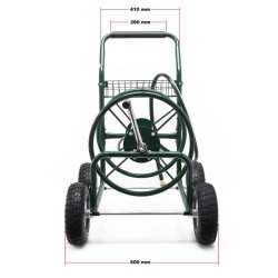 Puutarhaletkukela 16 mm letkulle ilman letkua max 76 m vihreä teräsrunko renkaat 25 cm