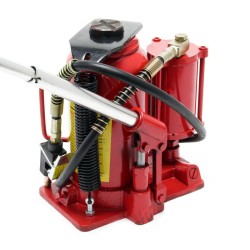 Hydraulinen ja pneumaattinen pullotunkki 12 t, 250–495 mm, teräs, punainen