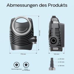 SunSun NEO-8000 SuperECO energiatehokas lammen pumppu 8000 l/h, 70 W