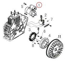 Lifan 10 hv dieselmoottorin starttimoottori yksisylinterinen 4 tahtinen OHV