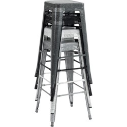 Fletcher teollinen pinottava baarijakkara metallikehikolla 77 cm