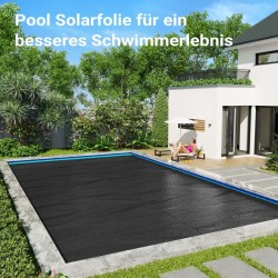 Uima-altaan aurinkopeite 5 x 8 m, musta, 120 µm PE, suorakaide