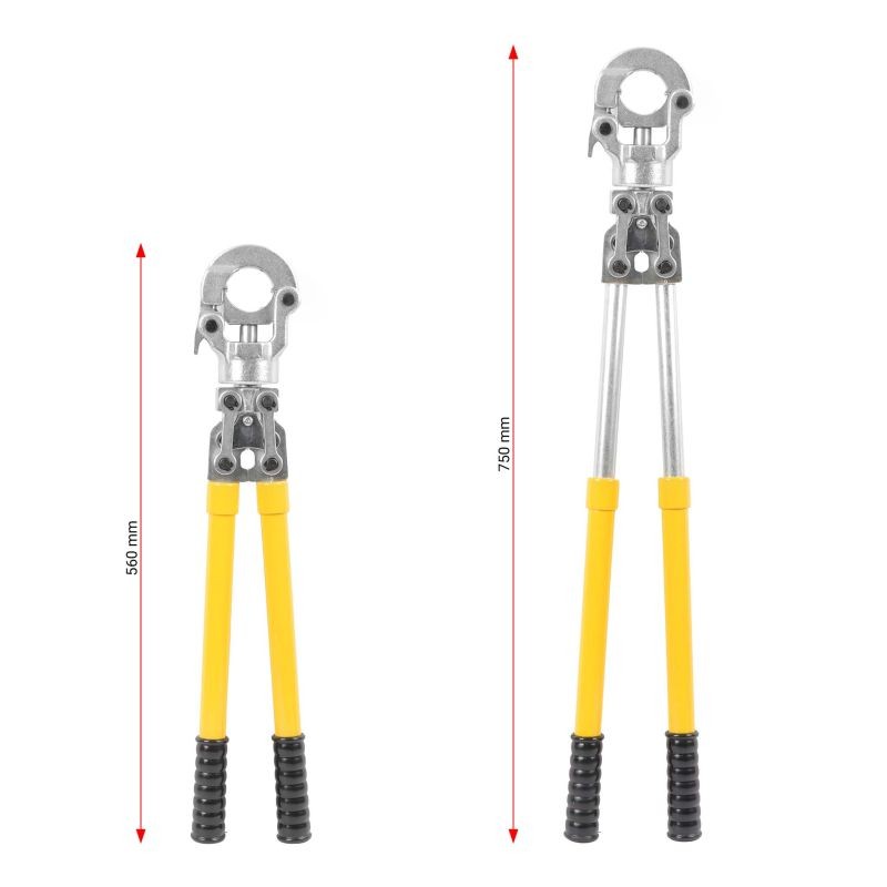 Putkipuristuspihdistö PE-X-monikerrosputkille, 4 lisäosaa Ø 16-32 mm, TH-profiili, 6,1 t puristusvoima