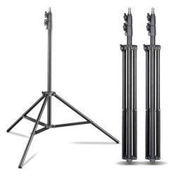 Walimex pro FT-8051 valaisinjalkasetti 3 kpl, 260 cm, max. 5 kg, jousivaimennus, adapterit ja kuljetuslaukut