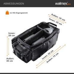 Walimex Pro XXL Valokuvaus- ja studiolaukku 750 x 340 x 300 mm