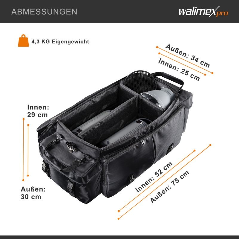 Walimex Pro XXL Valokuvaus- ja studiolaukku 750 x 340 x 300 mm