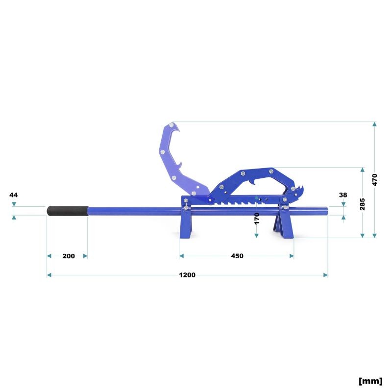 XPOtool 5-in-1-puunnostaja ja tukkien kääntäjä Ø50 cm teräs