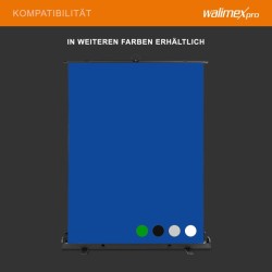 Walimex pro Rullattava taustajärjestelmä sininen 155 x 200 cm, kuljetuslaatikolla