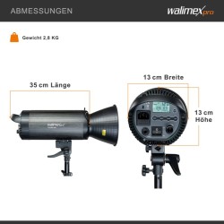 Walimex pro Stager 400 HSS studiosalamasetti, 400 W, 2 kpl, softboxit 60x90 cm ja valojalat