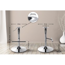 Pyörivä ja korkeussäädettävä baarijakkaran T-jalusta varaosana