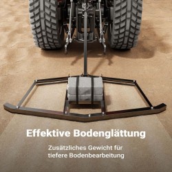 Kastelevaharava 172 x 90 cm, ATV, UTV ja puutarhatraktorit, hiiliteräs, musta