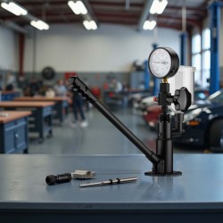 Diesel-polttoainesuuttimien testilaite, manometri 0-600 bar, adapterit mukana