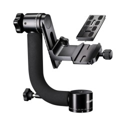 Mantona Gimbal TK-II gimbal-jalustapää teleobjektiiveille, kantavuus 8 kg, pikavapautuslevyllä
