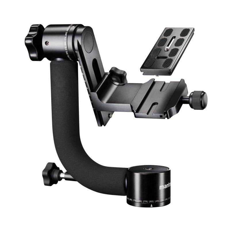 Mantona Gimbal TK-II gimbal-jalustapää teleobjektiiveille, kantavuus 8 kg, pikavapautuslevyllä