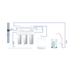 Naturewater NW-RO50-NP35 5-vaiheinen käänteisosmoosijärjestelmä 190 l/vrk, sis. säiliön