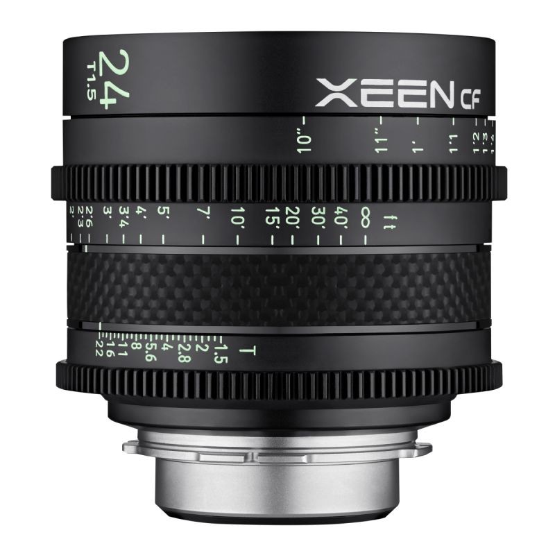 Samyang XEEN CF 24 mm T1.5 elokuvaobjektiivi, 8K, Full Frame, hiilikuitu, PL-liitäntä