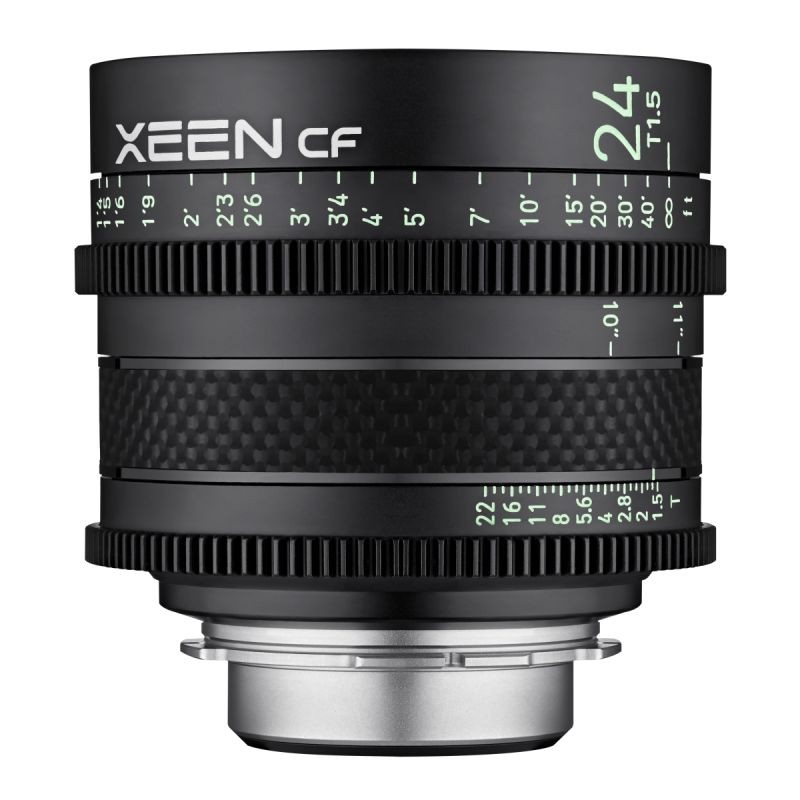 Samyang XEEN CF 24 mm T1.5 elokuvaobjektiivi, 8K, Full Frame, hiilikuitu, PL-liitäntä