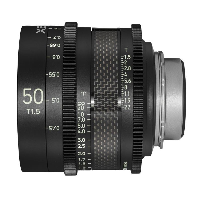Samyang XEEN CF 50 mm T1.5 elokuvaobjektiivi 8K Täyskenno Hiilikuitu PL-kiinnitys