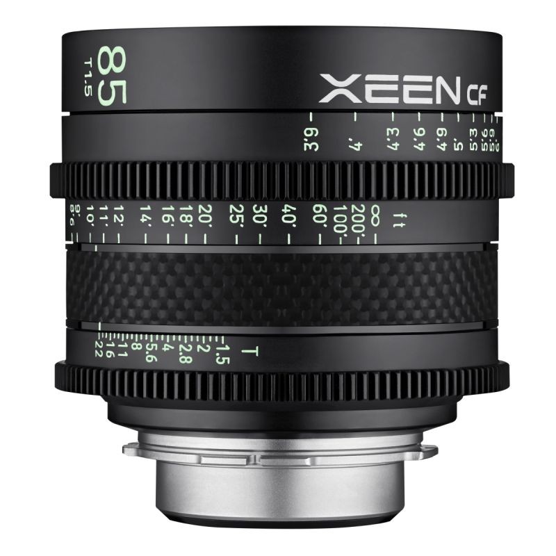 Samyang XEEN CF 85 mm T1.5 elokuvaobjektiivi, 8K, täyskenno, hiilikuitu, Canon EF