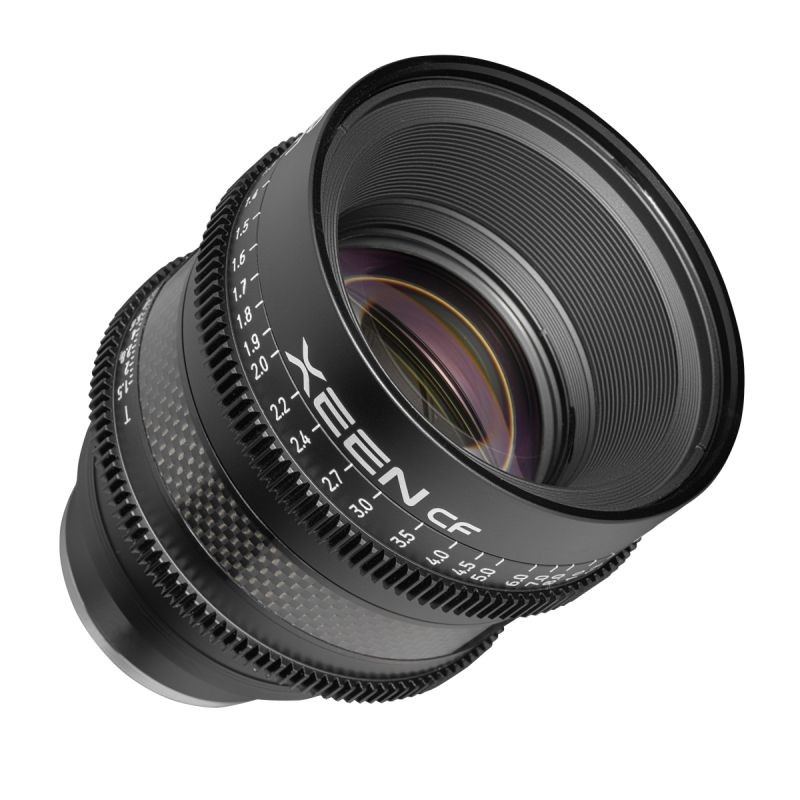Samyang XEEN CF 85 mm T1.5 elokuvaobjektiivi Sony E 8K täyskenno hiilikuitu