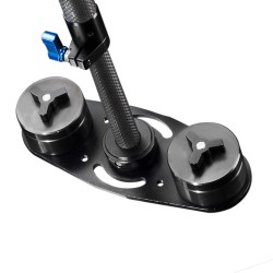 Walimex pro StabyPod L kuvavakaaja hiilikuitu 15 mm tukitangot vastapainot DSLR kameroille musta