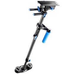 Walimex pro StabyPod L kuvavakaaja, hiilikuitu, 15 mm tukitangot, vastapainot, DSLR-kameroille, musta