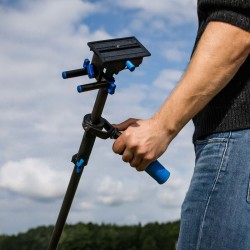 Walimex pro StabyPod L kuvavakaaja, hiilikuitu, 15 mm tukitangot, vastapainot, DSLR-kameroille, musta