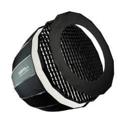 Walimex pro Parabolinen Softbox 90 cm sisältää kenno gridin maskin Bowens adapterin ja kuljetuslaukun