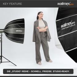 Walimex pro Parabolinen Softbox 90 cm, sisältää kenno-gridin, maskin, Bowens-adapterin ja kuljetuslaukun