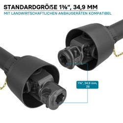 Voimanottoakseli T5 700 mm 620 Nm 540 rpm 6 hammasta