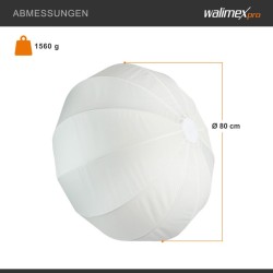 Walimex pro Essential Ballon Softbox 80 cm, 360° valonhajotin, Bowens- ja Elinchrom-adapterit