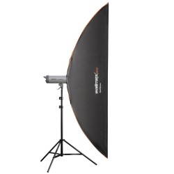 Walimex pro Softbox PLUS Orange Line 60 x 200 cm, Aurora/Bowens, 360° kääntyvä, kenno ja strip-maski